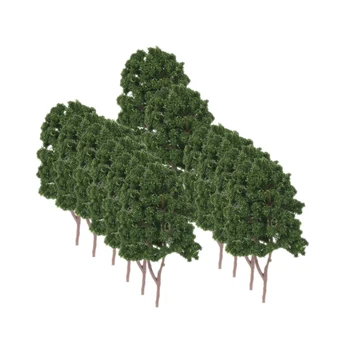 20pcs Modelis Medžio 7.5 cm, Žalia, Traukinių Geležinkelio Architektūros Diorama N Skalė 