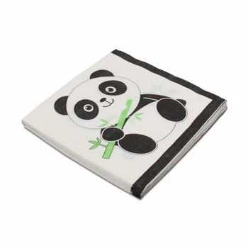 20pcs/pak Panda tema Šaliai Dekoro popierinių servetėlių vestuvių vaikas, Gimtadienio reikmenys Vienkartiniai Indai, baby shower Popieriniu rankšluosčiu