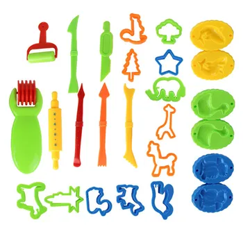 23pcs Švietimo Plastilino Pelėsių Modeliavimo Molio Rinkinys Gleives Žaislai, Vaikų Plastiko Žaisti Tešlos Įrankių Rinkinį 