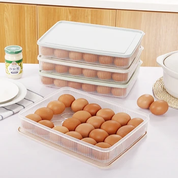 24 Tinklų Kiaušinių Dėžutės Šaldytuvas Išsaugojimo Nešiojamų Iškylą Kiaušinių Laikymo Dėžutė Maisto Kokybės Plastiko Kiaušinių Dėžutė Su Dangčiu Virtuvės Supplie