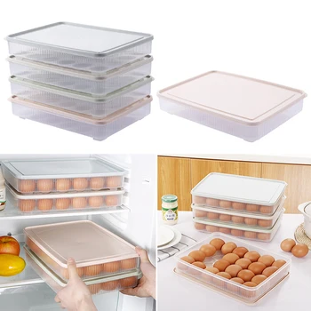 24 Tinklų Kiaušinių Dėžutės Šaldytuvas Išsaugojimo Nešiojamų Iškylą Kiaušinių Laikymo Dėžutė Maisto Kokybės Plastiko Kiaušinių Dėžutė Su Dangčiu Virtuvės Supplie
