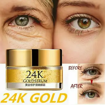 24K Aukso Paakių Kremas Drėkina Stabdžių Paburkimą Raukšlių Pašalinti Tamsiai Ratą Anti-Aging Eye Care Grožio TSLM1