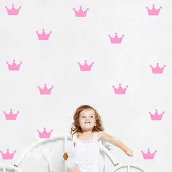 24pc Baby vaikų Darželio Karūna Modelis Siena Lipdukas, Vaikų Kambario, Miegamojo Puošimas Princesė Sienos Lipdukas Vaikai Sienos Lipdukas, Meno, Lipdukas, Sieniniai