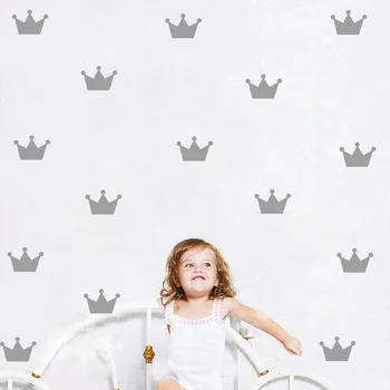 24pc Baby vaikų Darželio Karūna Modelis Siena Lipdukas, Vaikų Kambario, Miegamojo Puošimas Princesė Sienos Lipdukas Vaikai Sienos Lipdukas, Meno, Lipdukas, Sieniniai