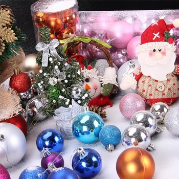 24PCS 40mm Kalėdų Eglutė Dekoras Kamuolys Menkniekis Kalėdos Šalis Hanging Ball Ornamentu dekoravimui Namuose, Kalėdų dekoracijos, Dovanos