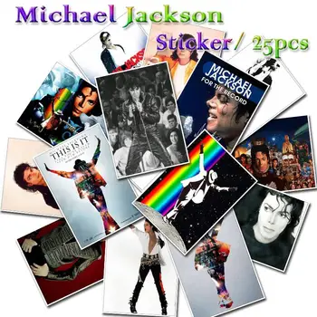 25 Vnt./Daug Michael Jackson Miegamajame Vandeniui Vinilo Lipdukas Lipdukai Riedlentė Šaldytuvas Nešiojamąjį kompiuterį Guitar & Bass Priedai