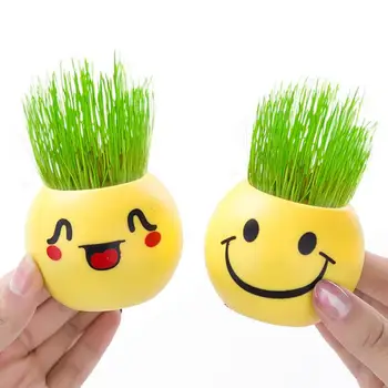 2536 office Mini žolės lėlės žolės galva lėlės, neigiamų jonų vazoninių lentelės viršuje ekranas dovana žaislai