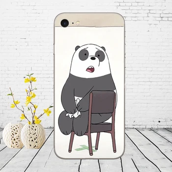 259DD Mes ant Pliko Ledo Panda Bear Balta Minkštas Silikoninis Dangtelis Case for iphone 5 5s se 6 6s 8 plius 7 7 Plus X XS SR MAX atveju
