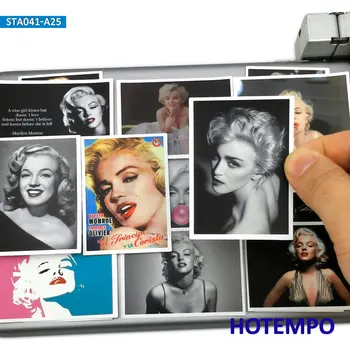 25pcs Amerikos Žvaigždė Marilyn Monroe Plakatas Mados Stiliaus Lipdukai Mobilųjį Telefoną, Nešiojamąjį kompiuterį Bagažo Gitaros dėklą Riedlentė Lipdukai
