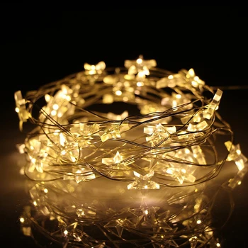 2M 3M Star LED String Žibintai Ramadanas Puošybos Festivalis Led Žibintai, Apdailos Girliandą Šviesos diodų (LED) Žvaigždžių Pasakų žibintai Kalėdų