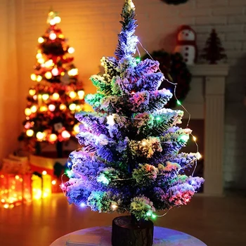 2M 5M 10M LED String Žibintai, Sidabro spalvos Viela Kalėdų Girliandas Girlianda Led Pasakų Šviesos Kalėdų Dekoracijas vidaus Kambario Medžio