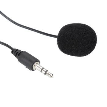 2vnt 3.5 mm AUX Mini Mikrofonas laisvų Rankų Clip-On Mic Kalbos Studija Kuma Įrašymo Pen Vadovas 