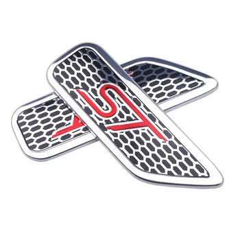 2vnt 3D aliuminio Emblema ST Sporto Sparno Pusėje Lipdukas Ženklelis Auto Reikmenys Ford focus 2 fiesta 