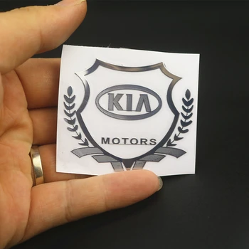 2vnt 3D Puikus metalo automobilių lipdukas Logotipas Ženklelis atveju Kia Ceed Rio Sportage R K3 K4 K5 Ceed Sorento Cerato Optima Automobilių Stylin