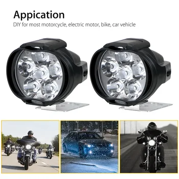 2vnt Automobilių Motociklo priekinis žibintas Vietoje Rūko Žibintai 6 Vandeniui LED Darbo Lempa 12V ATV