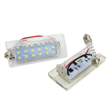 2vnt Balta CANbus LED Skaičius Licenciją Plokštelės Šviesos Lempos 18 SMD 3528 bmw E53 X5 1999-2003 M. E83 X3 03-10 Q9QD
