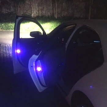 2vnt Belaidžių Magnetinio LED Automobilių Durų Atidarymo Įspėjimo Lemputė Strobe Flash Vandeniui Stabdžių Galinis Susidūrimo LED Saugos Lempos