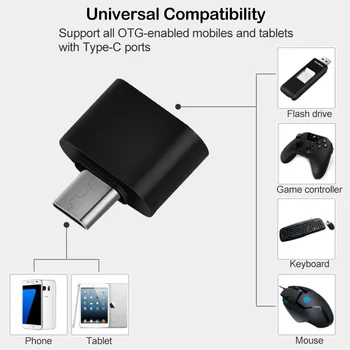 2vnt C Tipo USB OTG Adapteris, skirtas Xiaomi Redmi Pastaba 9S 8T 7 8 9 Pro Max USB-C OTG Jungtis Redmi 8 8A K20 K30 Pro 5G