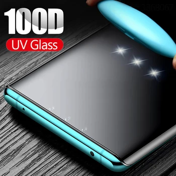 2VNT/Daug 100D UV Skysčio Lenktas Visą Klijai Grūdintas Stiklas Huawei 30 Pro P20 Lite Mate 20 30 Pro Lite, UV Screen Protector
