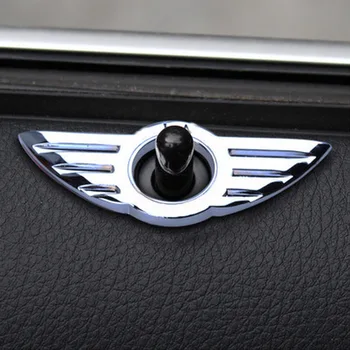 2VNT Durų Pin Lock Sparno Logotipas Ženklelis Auto Lipdukai Dekoratyviniai BMW MINI Cooper S klubo narys, Išskyrus Tautietis