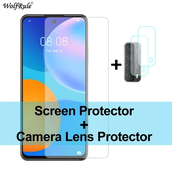 2vnt Ekrano apsaugos Huawei Y7a Stiklo Y6P Y5P Y8P Y8S Y9S Y9a Grūdintas Stiklas HD Apsauginis Telefono Objektyvą Filmas 