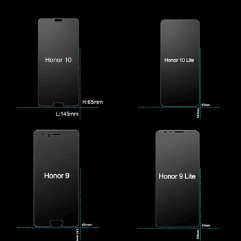2vnt Grūdintas Stiklas Huawei Honor 9 Lite 10 Apsauginis Stiklas ant Garbės 9, Šviesos, Saugumo Stiklas, už Garbę 10 Lite Screen Protector