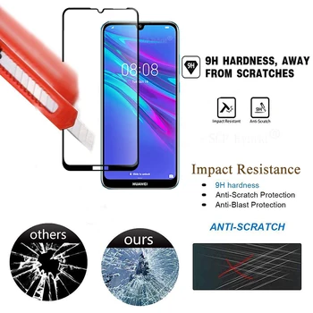 2vnt Grūdintas Stiklas Huawei Y6 2019 Glas Pilnas draudimas Screen Protector Dėl 
