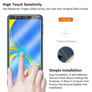 2vnt Grūdintas Stiklas Samsung Galaxy A7 2018 Screen Protector For Samsung Galaxy A7 2018 Apsauginės Stiklo Plėvelės