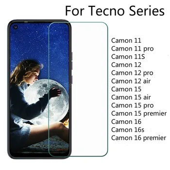 2VNT Grūdintas Stiklas Tecno Camon 15 12 11 Pro Oro Premier 11S Screen Protector Tecon Camon I4 I Dangų, 3 Apsauginės Plėvelės, Stiklo