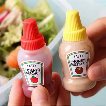 2vnt/komplektas 25ML Mini Pomidorų Kečupas (ketchup) Butelis Nešiojamų Mažas Padažas Mini Prieskonių Padažas Kečupas Butelis Mažas Talpyklas