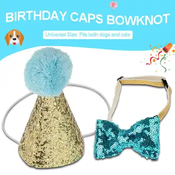 2vnt/komplektas Naminių Šunų Kepurės su Bowknot Kačių ir Šunų Gimtadienis Kostiumas China Dizaino galvos Apdangalai Bžūp Skrybėlę Kalėdų Vakarėlį Augintiniai Priedai