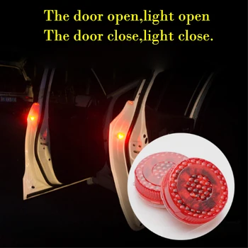 2vnt Magnetinio Belaidžio 5 LED Automobilių Durų Atidarymo Įspėjamieji Žibintai Vandeniui Strobe Mirksi Stabdžių Galinis Susidūrimo Led Žibintai Saugos