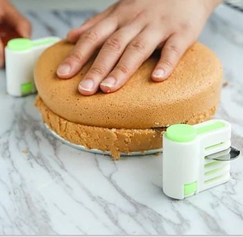2vnt PASIDARYK pats Tortas Pjaustyklės 5 Sluoksnių Pyragas, Pyragas Slicer Lapas Vadovas Cutter Serverio Duonos Pjaustymo Fixator Įrankis Virtuvėje Bakeware Įrankis