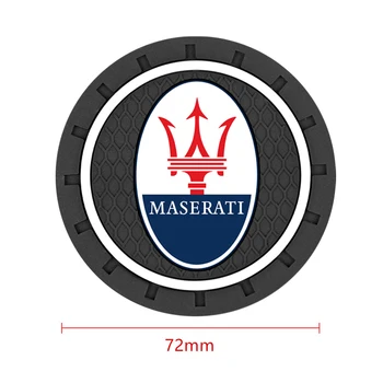 2VNT skirti Maserati Quattroporte Ghibli GranTurismo Gran Kabrioletas Levante Automobilių Vandens Puodelį Butelio Laikiklį Anti-slip Pad Mat silikagelis
