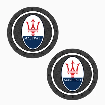 2VNT skirti Maserati Quattroporte Ghibli GranTurismo Gran Kabrioletas Levante Automobilių Vandens Puodelį Butelio Laikiklį Anti-slip Pad Mat silikagelis