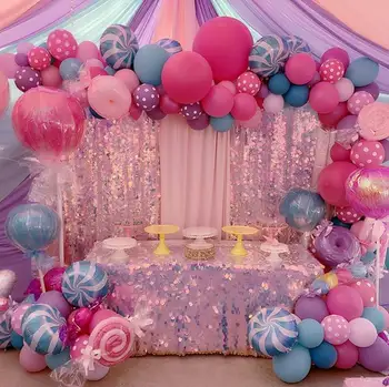 2vnt spalvinga saldainiai folija balionai 18 colių turas saldainis aliuminio kamuoliai Dovanų dėžutėje ballon vestuvių, gimtadienio, kūdikio šalies apdaila