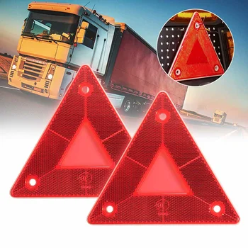 2vnt Trikampis Raudoną šviesą Atspindintys Atšvaitai, Automobilių Avarinių gedimų Perspėjimo Automobilių, Sunkvežimių Van Priekabų, Furgonas Sunkvežimis, Autobusas