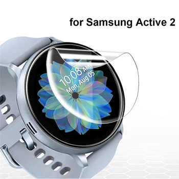 2vnt-Ultra plonas Apsauginės Plėvelės Samsung Galaxy Žiūrėti Aktyvios 2 40mm 44mm Anti-Burbulas Minkštas 3D Krašto Screen Protector Cover