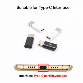 2vnt USB C, Mikro Įkrovimo Konverteris, skirtas Samsung Galaxy A40 A50 A60 A70 A80 A90 A50S A70S A31 A41 A51 A71 M30 USB OTG Adapteris