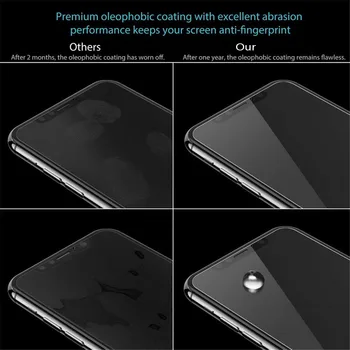 2VNT Visiškai Padengti Grūdinto Stiklo iPhone 12 X Mini Xs Xr 11 Pro Max 7 8 6 6s Plius 5 5S SE 2020 Screen Protector