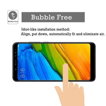 2VNT Visiškai Padengti Grūdinto Stiklo Redmi 5 Plus Ekrano apsaugos Xiaomi Redmi 5Plus 5A xiomi raudona mi A5 Apsauginės Stiklo Plėvelės