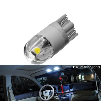 2x T10 W5W Automobilio Signalas, LED Lemputės 12v Auto Interjero Dome Skaitymo Šviesa Licencijos Plokštės Kamieno Patvirtinimo Pleišto Pusės Lempa 194 168 2smd
