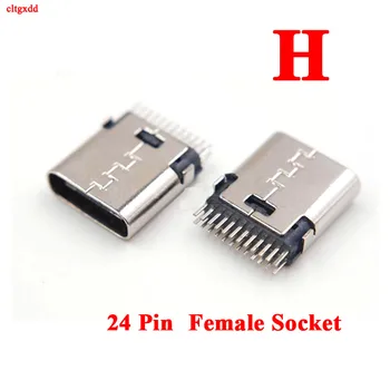 2X USB 3.1 C Tipo Jungtis 24 Pins Vyras Moteris Kištukinis lizdas adapteris lydmetalis wire & cable 14 24P PCB Lenta paramos Modulis