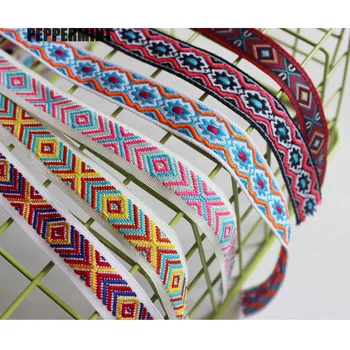 2Yard 2cm Tautinės Juostelės Embroideried Apdaila Boho Nėriniai 