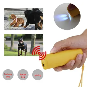 3 1. Stabdžių Loti Sustabdyti Žievė, Šunų Mokymo, LED Ultragarsinis Anti Žievės Loja Šunų Mokymo Repeller Kontrolės Treneris Prietaisas Naujas