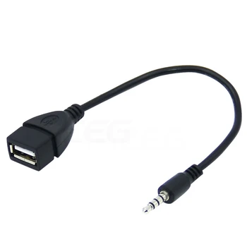3.5 mm Vyrų ir Moterų Kabelis Garso Konvertuoti Vielos Automobilių AUX Kabelis Moterų OTG Konverteris Adapterio Kabelį Audio AUX Lizdas USB 2.0 Tipas