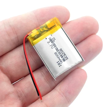 3,7 V ličio baterija 800MAH polimero baterijos 802535 GPS MP3 MP4 MP5 LED Šviesos PDA garsiakalbiai mažas žaislas Li-ion Ląstelių