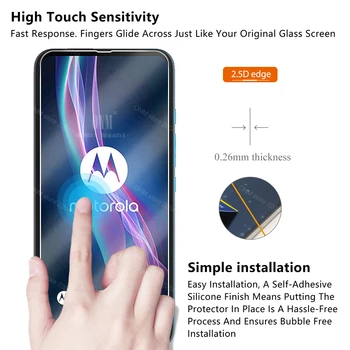 3 Gabalus Grūdintas Stiklas Motorola Moto Vieną Sintezės Plius / G Greitai Screen Protector, Moto E6s / E 2020 Apsauginės Stiklo Plėvelės