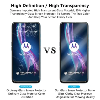 3 Gabalus Grūdintas Stiklas Motorola Moto Vieną Sintezės Plius / G Greitai Screen Protector, Moto E6s / E 2020 Apsauginės Stiklo Plėvelės