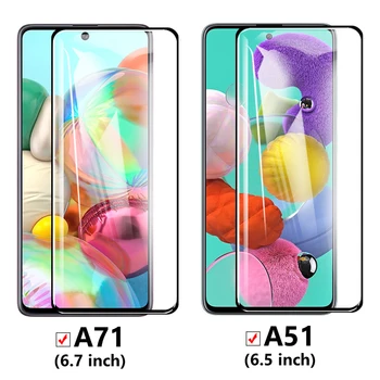 3-in-1 Stiklinės + Case For Samsung Galaxy A51 A71 Screen Protector, Grūdintas Stiklas Galaxy 51 A71 Kameros Stiklo Raštas